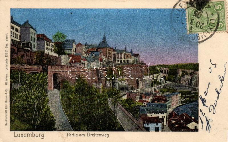 Luxembourg, Breitenweg / street, TCV card