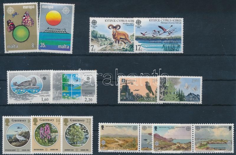 Europa CEPT small item: 15 diff. stamps, Europa CEPT kis tétel: 15 klf bélyeg