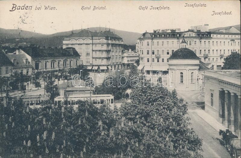 Baden bei Wien, Hotel Bristol, Cafe Josefplatz, Josefbad