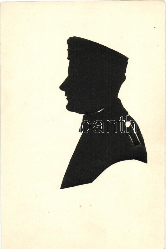 Silhouette of a military officer, Egy katonatiszt sziluettje