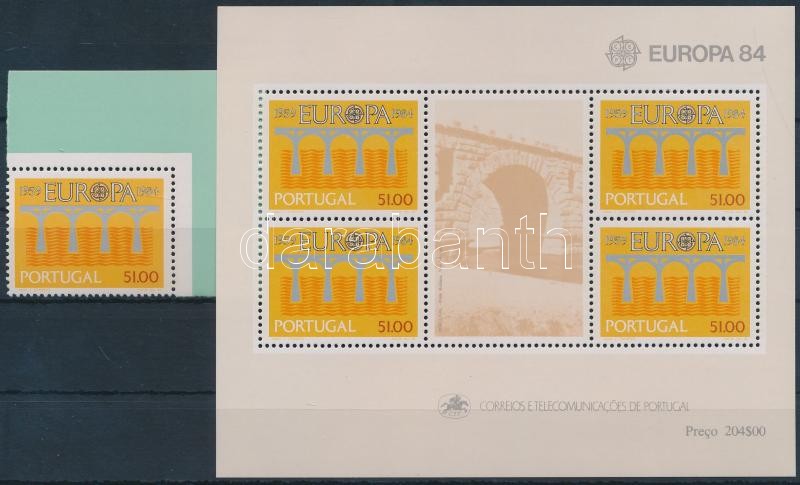 Europa CEPT corner stamp + block, Europa CEPT ívsarki bélyeg + blokk