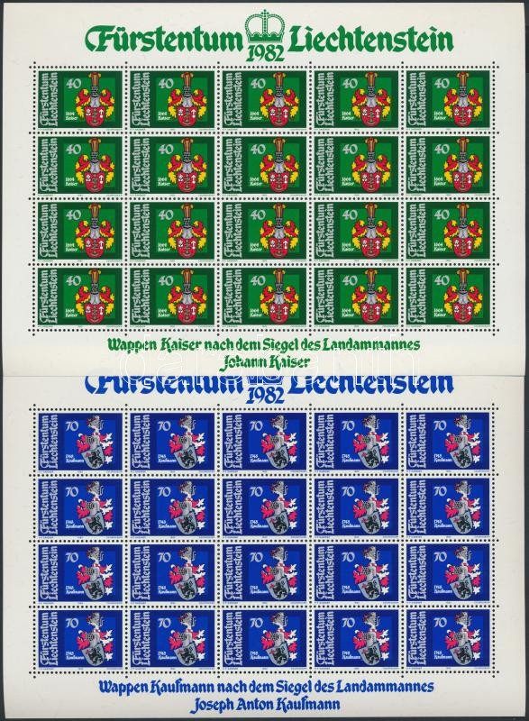 Coat of arms (III) mini sheet set, Címerek (III) kisívsor