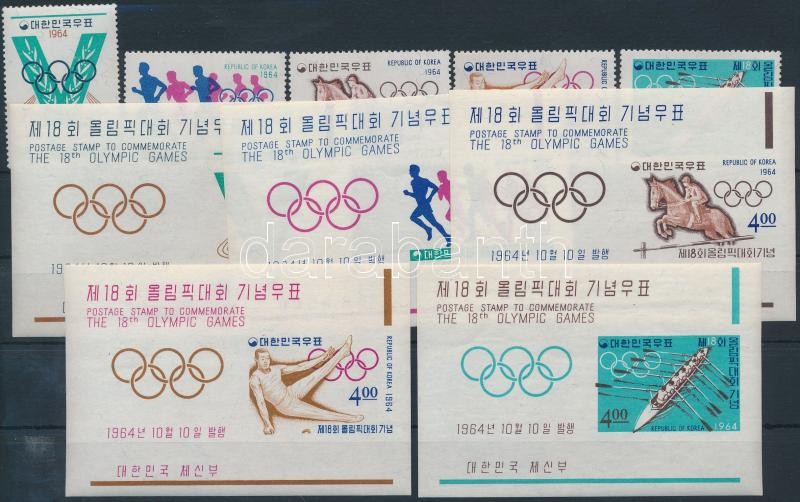 Tokyo Olympics set + blockset, Tokiói olimpia sor + blokk sor