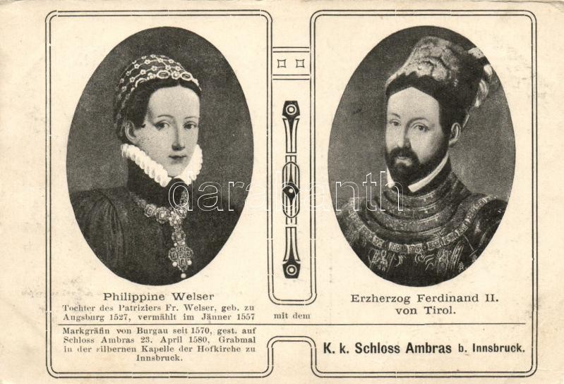 Philippine Welser, die Schlossherrin von Ambras, Erzherzog Ferdinand II. von Tirol; Art Nouveau, Welser Filippína, II. Ferdinánd osztrák főherceg