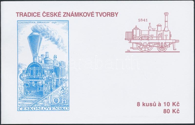 Tradicionális Cseh Bélyegkiállítás, Vasút bélyegfüzet, Traditional Czech stamp exhibition, Railway stamp-booklet