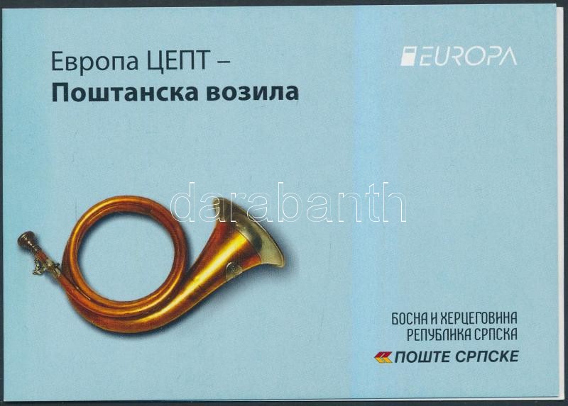Europa CEPT, postal vehicles stamp-booklet, Europa CEPT, postai járművek bélyegfüzet