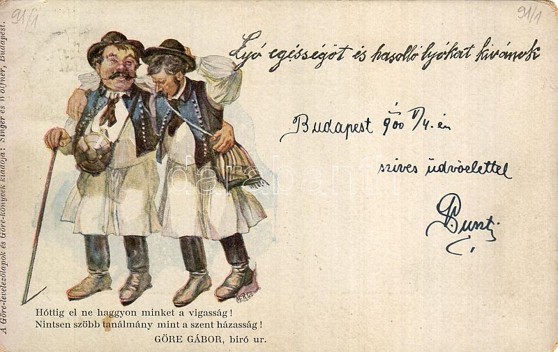 Hungarian folklore rhyme, Göre Gábor bíró úr