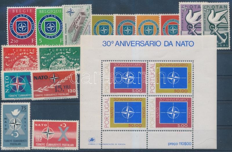 NATO 1959-1979 7 set+ 1 block +1 value, NATO 1959-1979 7 klf sor + 1 blokk + 1 önálló érték