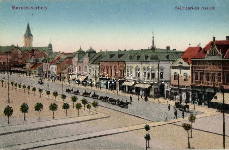 Targu Mures, square, Marosvásárhely, Széchenyi tér, kiadja Révész Béla