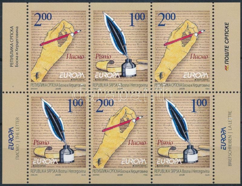 Europa CEPT Letter Stampbooklet sheet, Europa CEPT: Levél bélyegfüzetlap