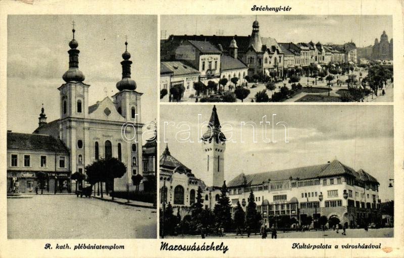 Marosvásárhely, Széchenyi tér, Kultúrpalota, Városháza, Targu Mures, square, palace of culture, town hall