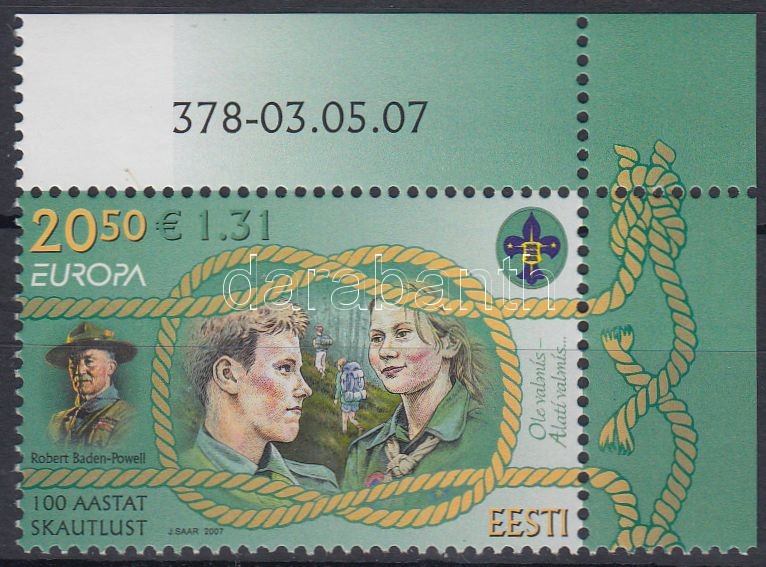 Europa CEPT: Scouting corner stamp, Europa CEPT: Cserkész ívsarki bélyeg