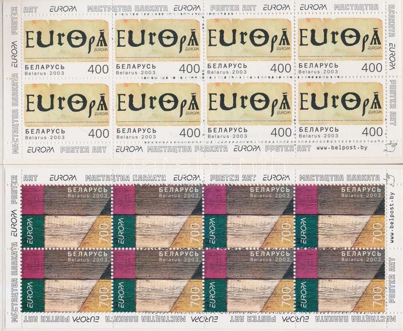 Europa CEPT, Poster Art 2 stampbooklets, Europa CEPT, Plakátművészet 2 db bélyegfüzet