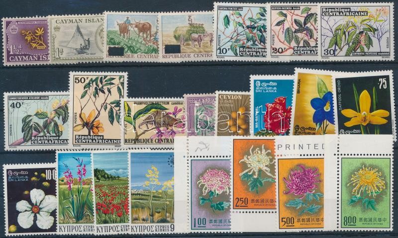 1950-1973 Flowers 5 diff sets + 8 diff stamps, Virág motívum 1950-1973 5 klf sor + 8 klf önálló érték