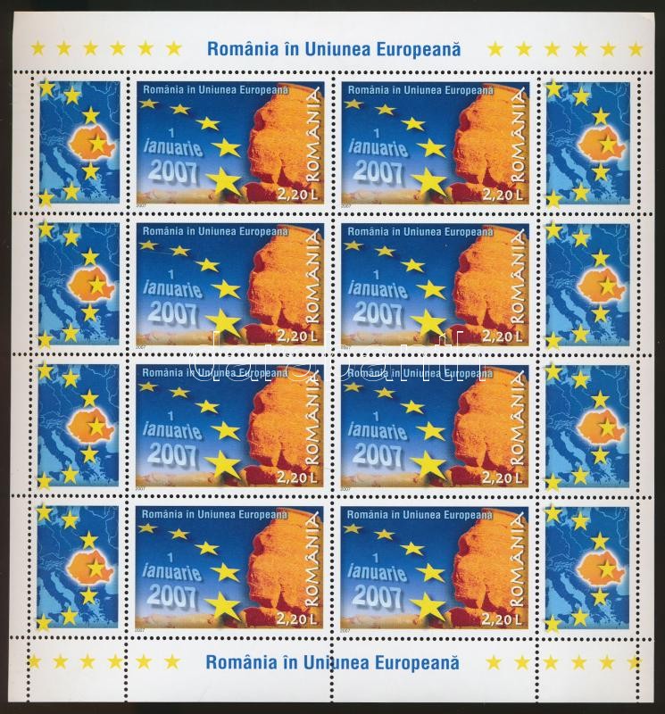 Románia csatlakozása az EU-hoz kisív, Romania's accession to the EU minisheet