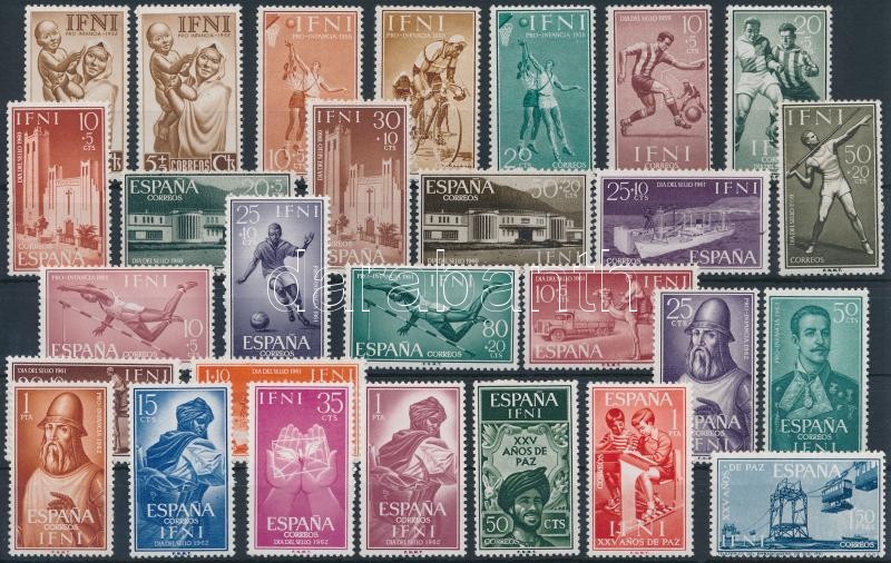 1952-1965 28 db bélyeg közte teljes sorokkal, 1952-1965 28 stamps with sets