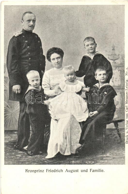 Kronprinz Friedrich August und Familie / Frederick Augustus III of Saxony and his family, III. Frigyes Ágost szász király és családja