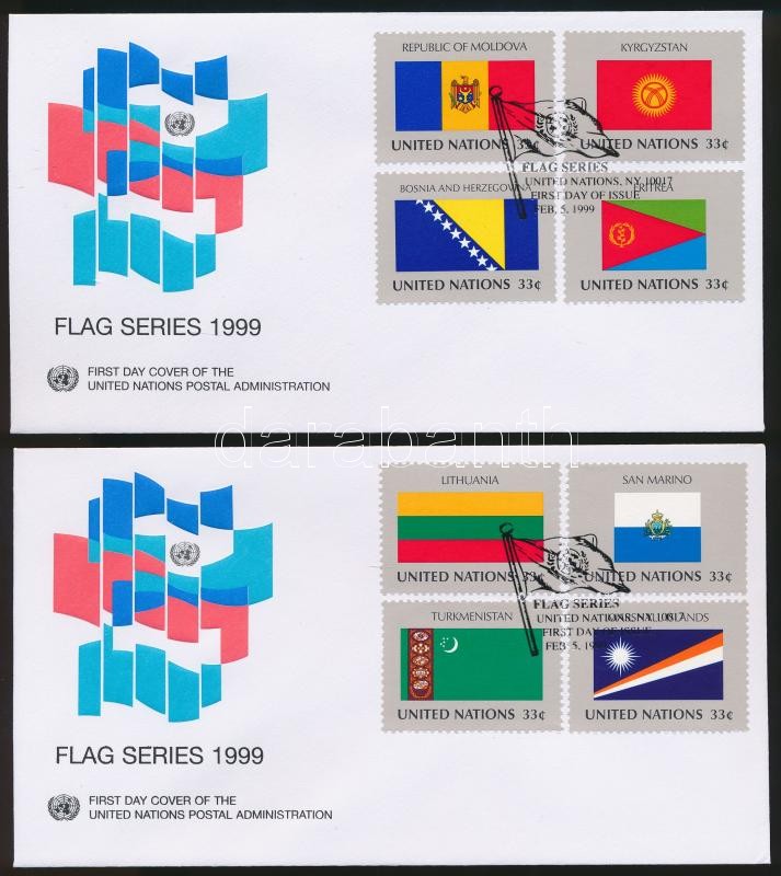 Zászlók sor 2 FDC, Flags set 2 FDC