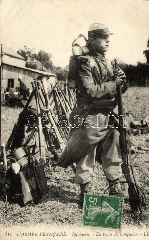 I. világháború, francia gyalogos katona, WWI French military, infantryman