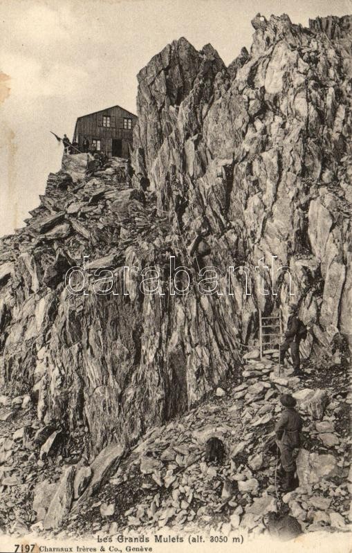 Grands Mulets, rest house, mountain climbers