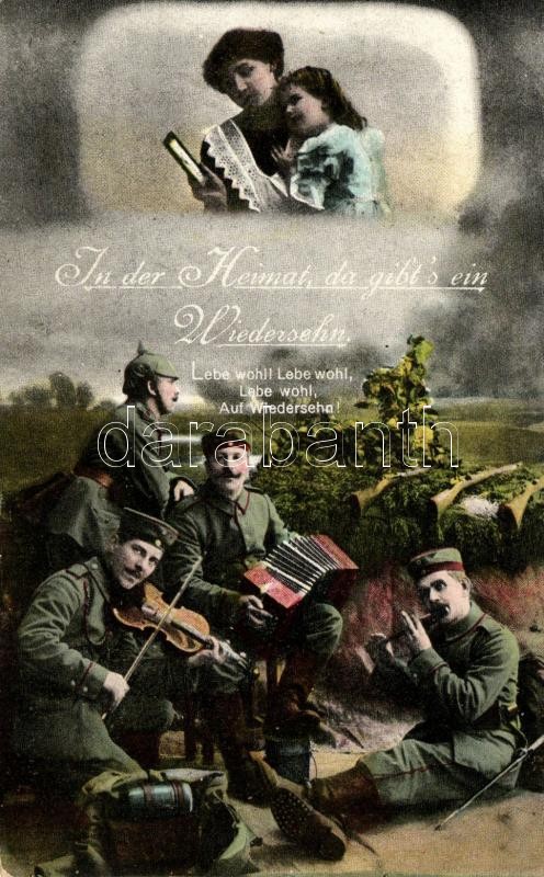 I. világháború, német katonazenekar, WWI German military, music band