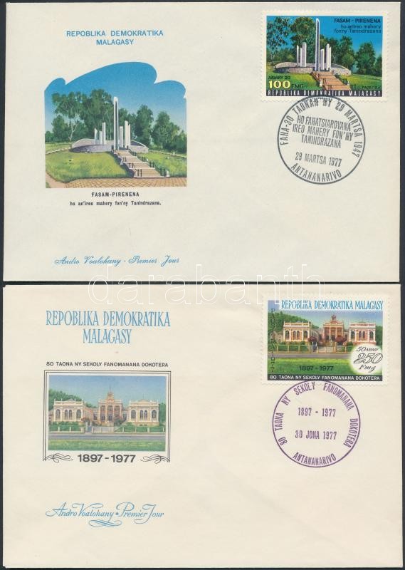 1961-1977 7 diff FDC, 1961-1977 7 klf FDC