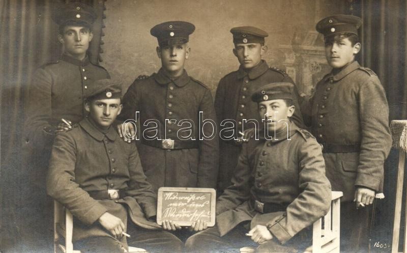 I. világháborús német katonák, fotó, Weihmayr, WWI German soldiers, group photo, Weihmayr
