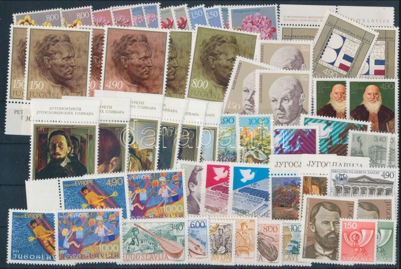 63 stamps, 63 db bélyeg, közte ívszéli bélyegek