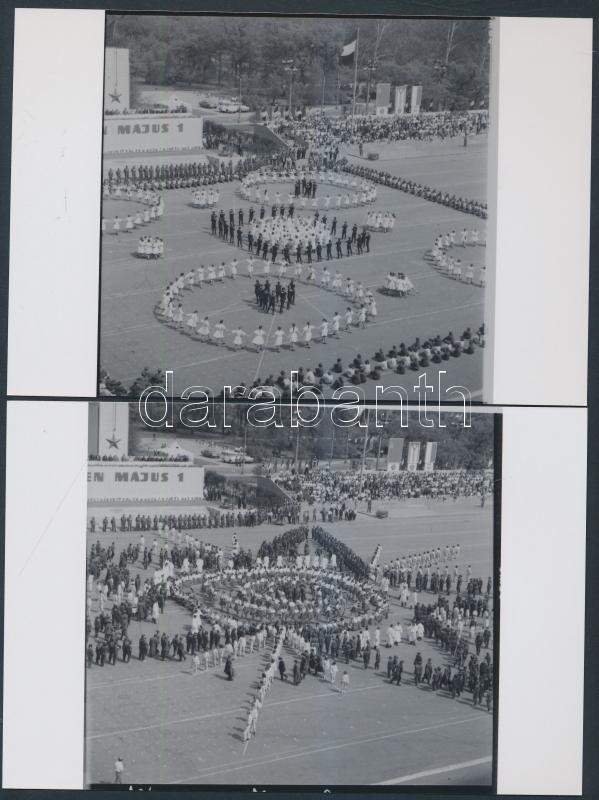 1969. május 1. Budapesti felvonulás, korabeli negatívokról készített 13 db modern nagyítás, 10x11 cm, 15x10 cm-es fotópapíron + hozzáadva a jogdíjmentes negatívokat is