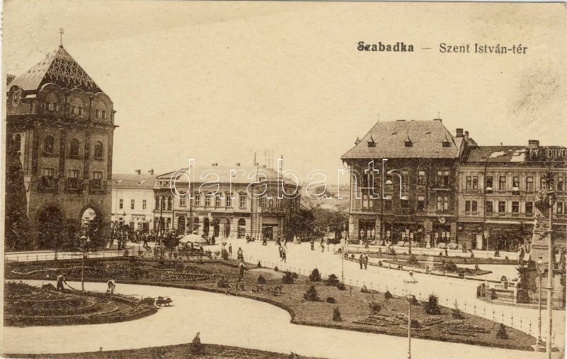 Szabadka Szent István tér, üzletek, Subotica Szent István square, shops
