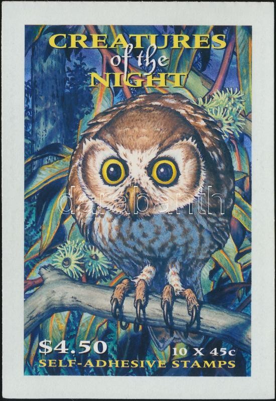 Éjszakai állatok bélyegfüzet, Nocturnal animals stamp-booklet