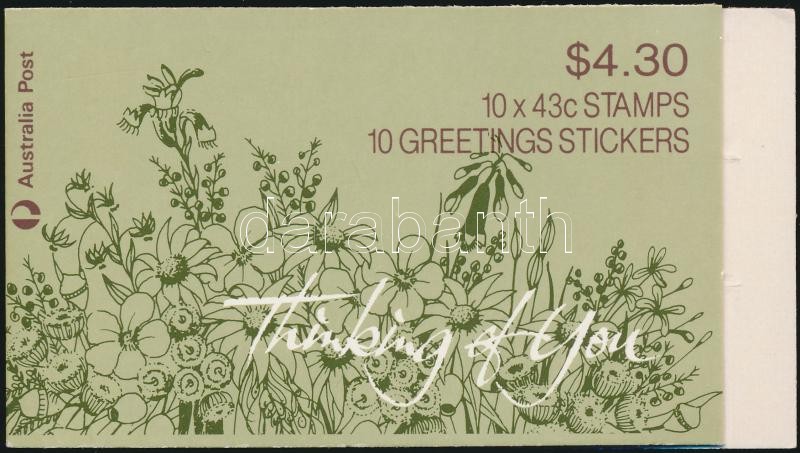 Greeting stamps; Flower stamp-booklet, Üdvözlő bélyeg; Virág bélyegfüzet