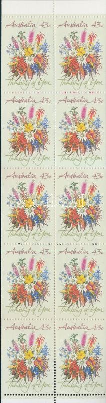 Greeting stamps; Flower stamp booklet, Üdvözlő bélyeg; Virág bélyegfüzet