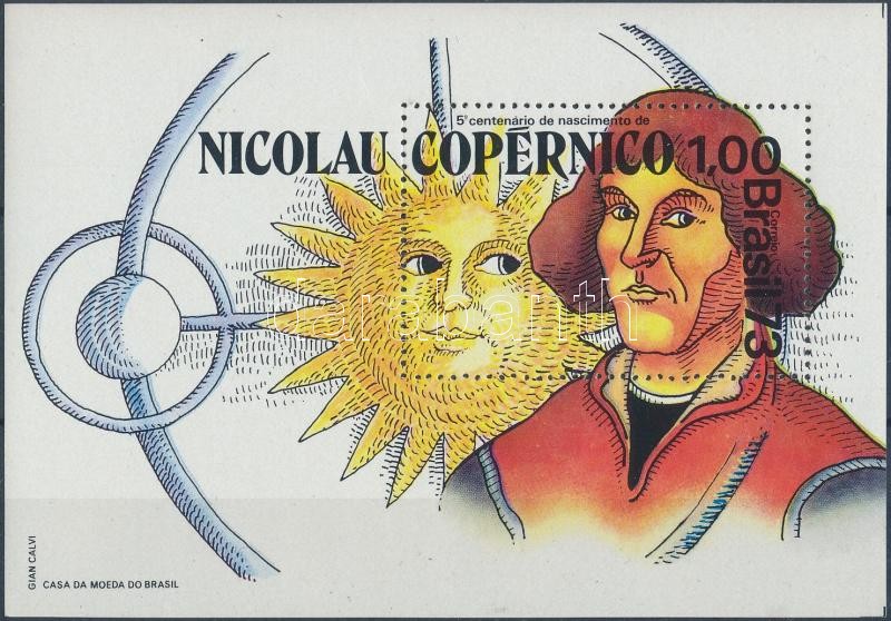 500th anniversary of the birth of Copernicus block, Kopernikusz születésének 500. évfordulója blokk