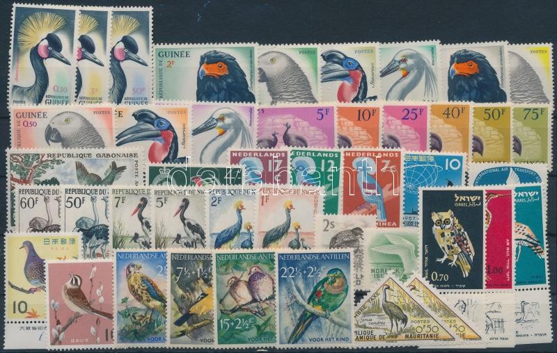 1957-1963 Birds 12 issues, 1957-1963 Madár motívum 12 klf kiadás, közte teljes sorok