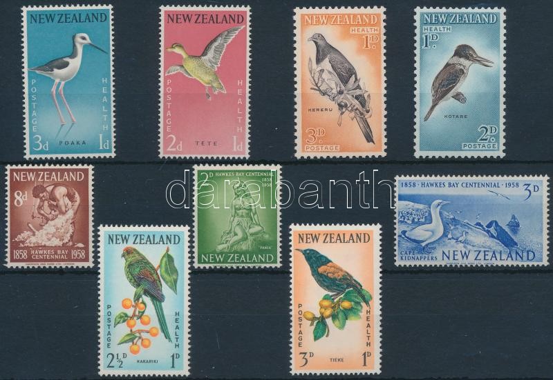 1958-1962 Madarak 4 klf sor, 1958-1962 Birds 4 sets