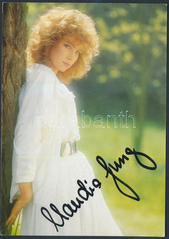 Claudia Jung german singer autograph signed card, Claudia Jung német énekesnő saját kézzel aláírt fotólap