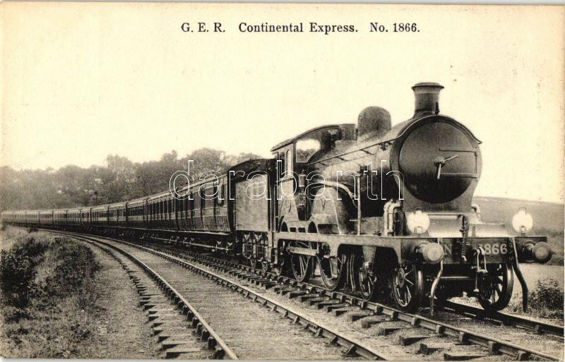 G.E.R. Continental Express No. 1866. locomotive, train, G.E.R. Continental Express No. 1866. brit gőzmozdony