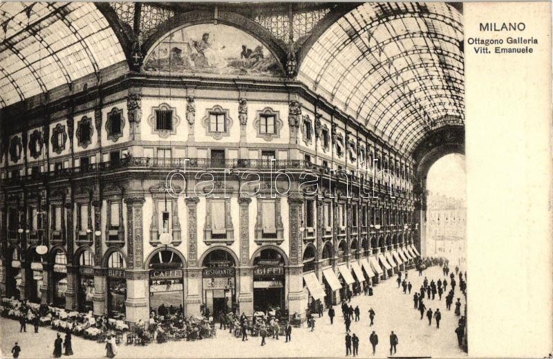 Milano, 'Ottagono Galleria Vitt. Emanuele' / Galleria Vittorio Emanuele II, shopping mall, Biffi Caffé