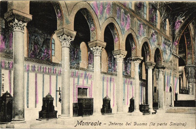 Monreale, 'Interno del Duomo - la parte Sinistra' / church interior, left side