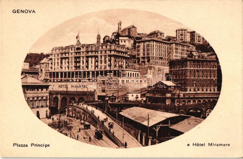 Genova, Piazza Principe, Hotel Miramare / square, hotel