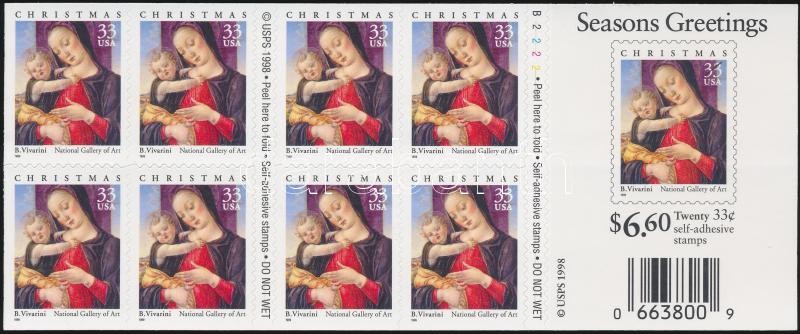 hristmas (I) Self-adhesive stamp booklet, Karácsony (I.) öntapadós bélyegfüzet
