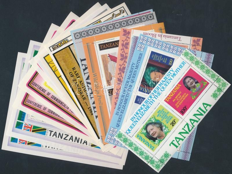 Tanzánia 16 db motívum blokk, Tanzania 16 blocks