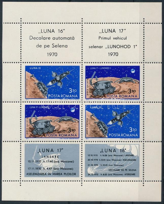 Space research: Luna 16, 17 block, Űrkutatás: Luna 16, 17 blokk