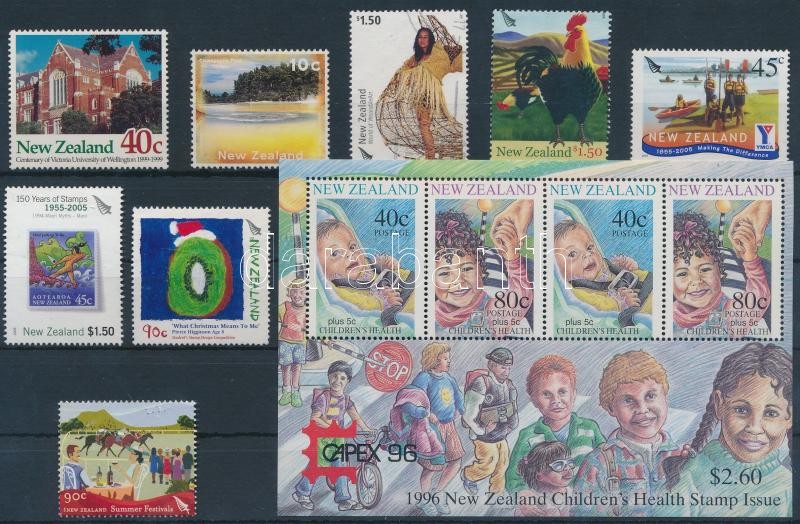 1996-2006 8 diff stamps + 1 block, 1996-2006 8 klf bélyeg + 1 db blokk