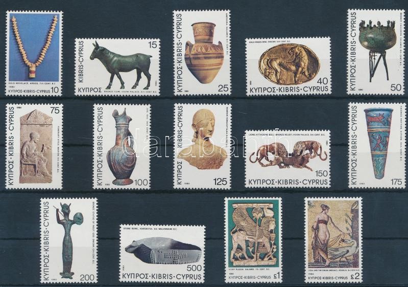 Definitive stamp set, Forgalmi bélyegek, régészet sor