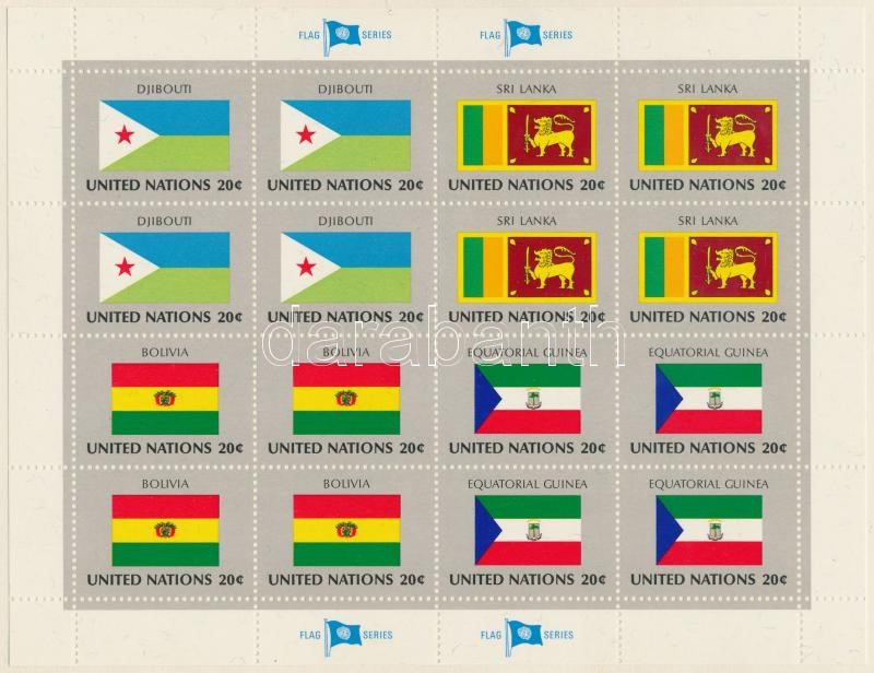Flags (II.) mini sheet set, Zászlók (II.) kisív sor