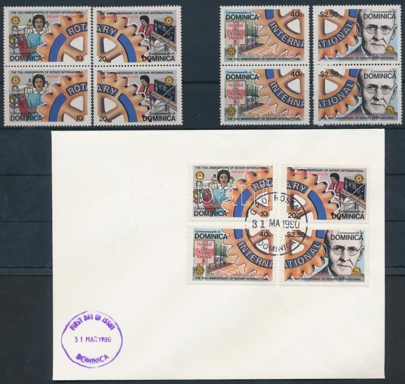 Rotary sor párokban + FDC, Rotary set in pairs + FDC