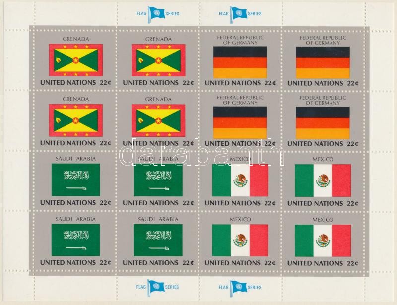 Flags (VI.) mini sheet set, Zászlók (VI.) kisív sor