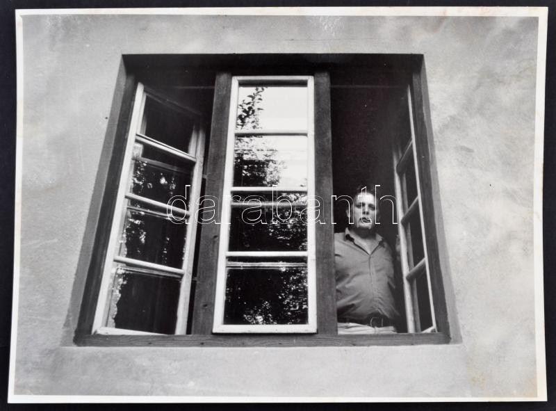 Gálfalvi György (1942-) József Attila-díjas romániai magyar író, szerkesztő fotója, 18x24cm